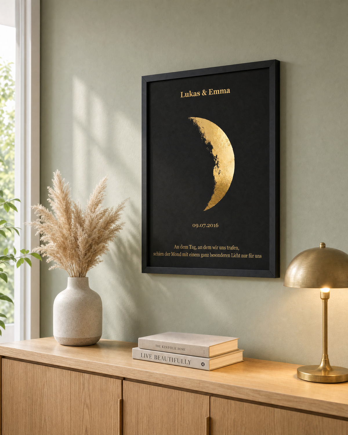 Personalisiertes Mondphasen-Poster