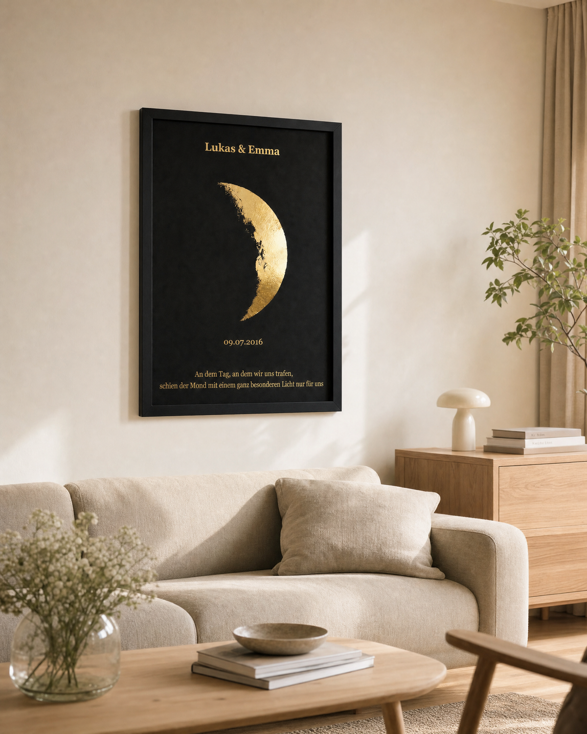 Personalisiertes Mondphasen-Poster