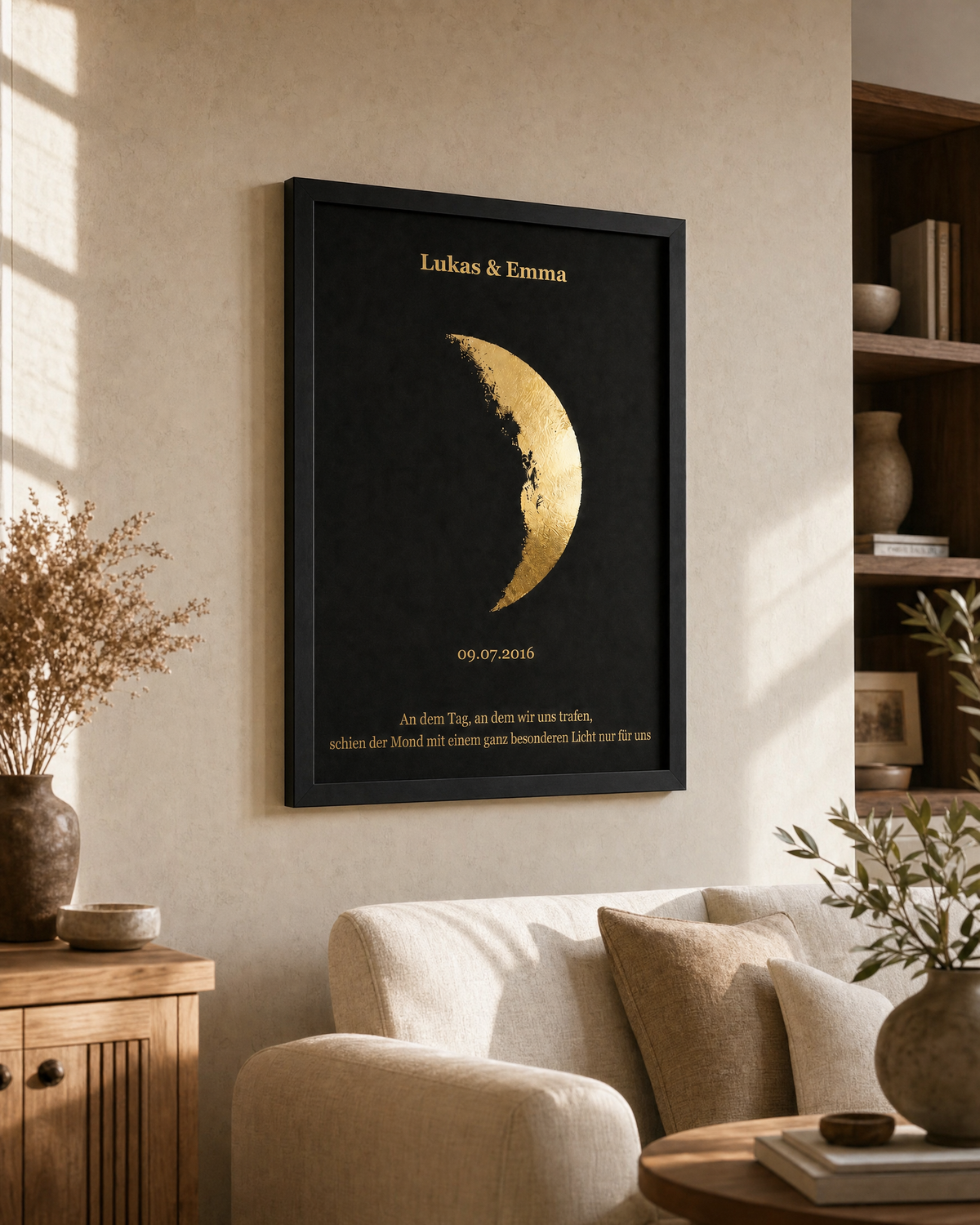 Personalisiertes Mondphasen-Poster