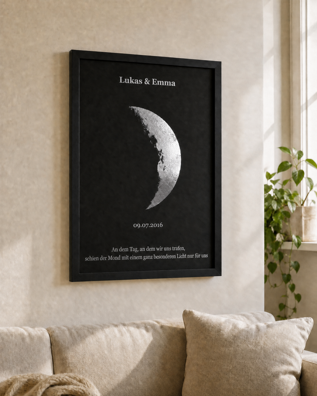 Personalisiertes Mondphasen-Poster